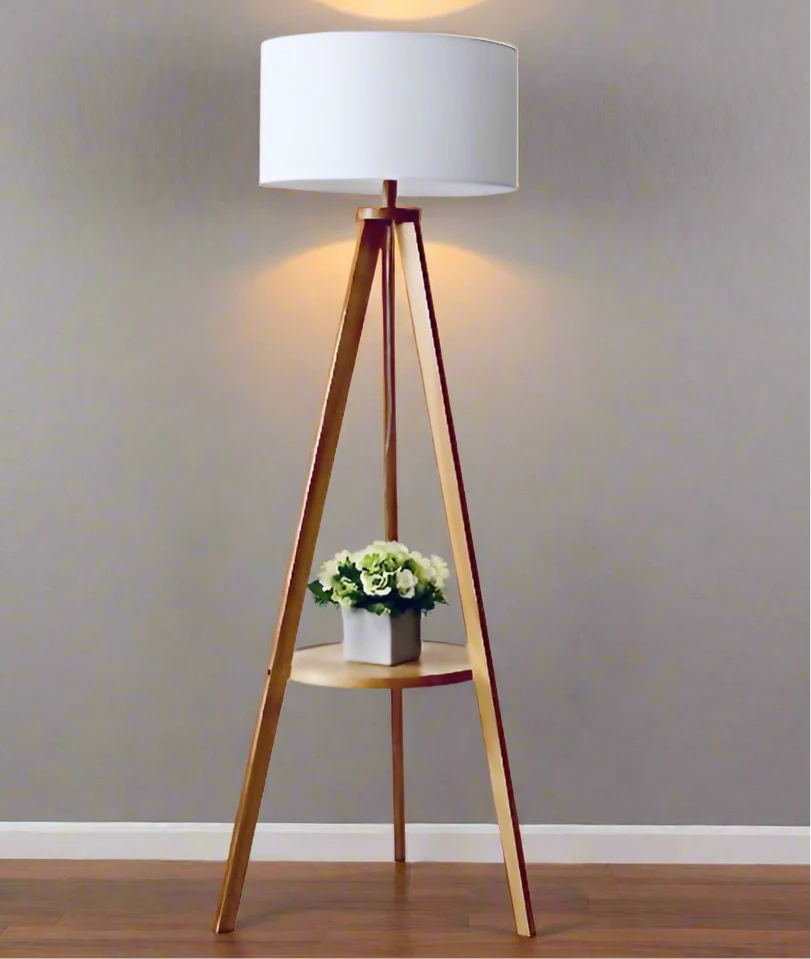 Outstanding Wooden Trypod Floor Lamp for Bedroom , Living Room