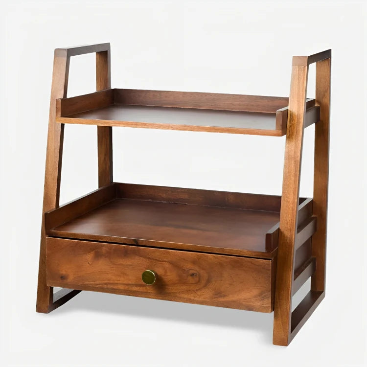 Wooden Versatile Kitchen Organizer Rack with Drawer