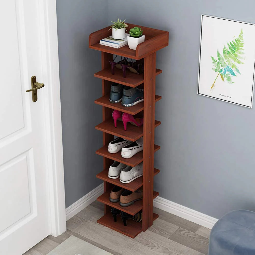 Modern Shoe Rack Organizer, Space Saving Shoes Storage, Wooden Shoes Racks