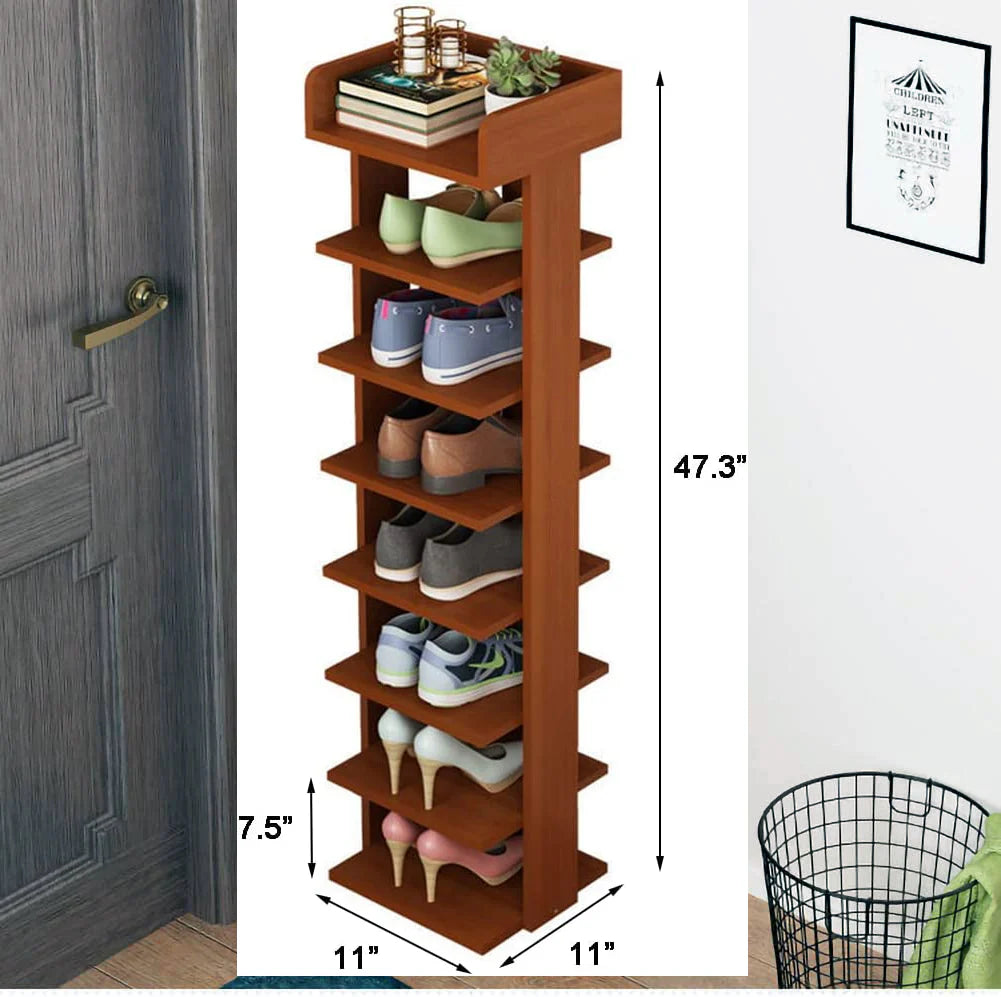 Modern Shoe Rack Organizer, Space Saving Shoes Storage, Wooden Shoes Racks