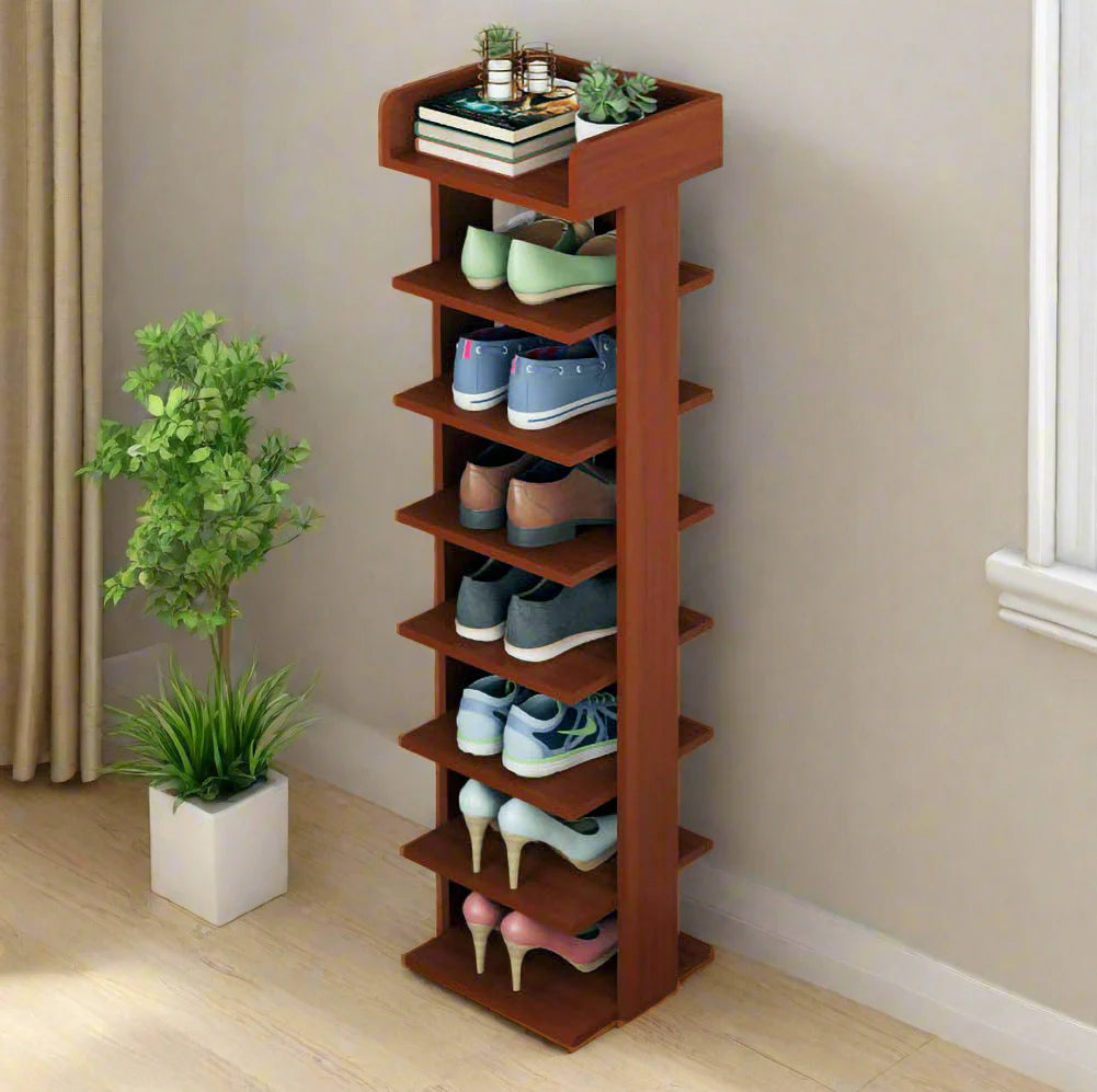 Modern Shoe Rack Organizer, Space Saving Shoes Storage, Wooden Shoes Racks