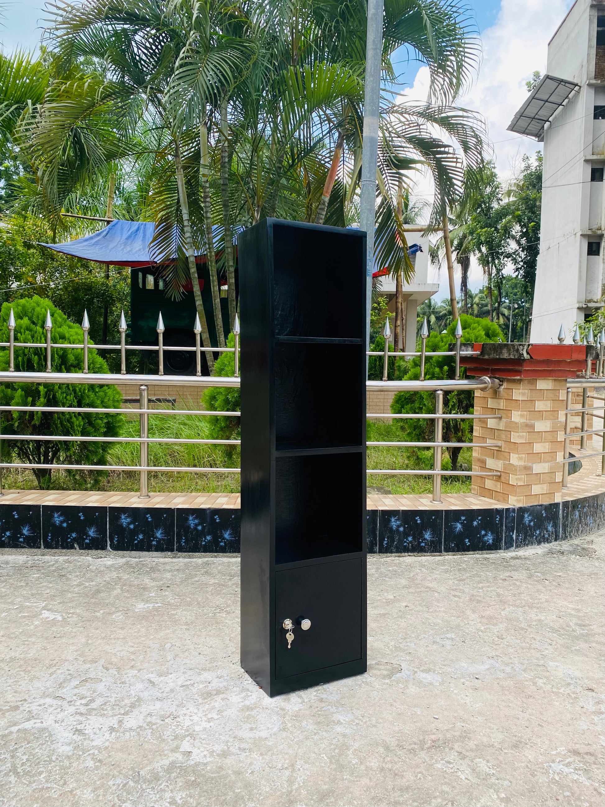 Wooden Book self with lock