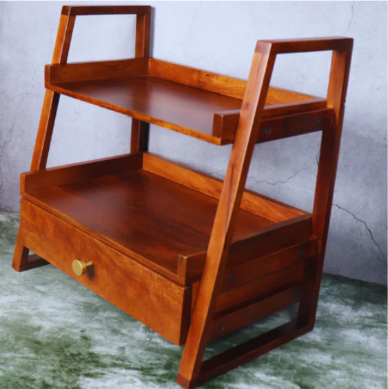 Wooden Versatile Kitchen Organizer Rack with Drawer