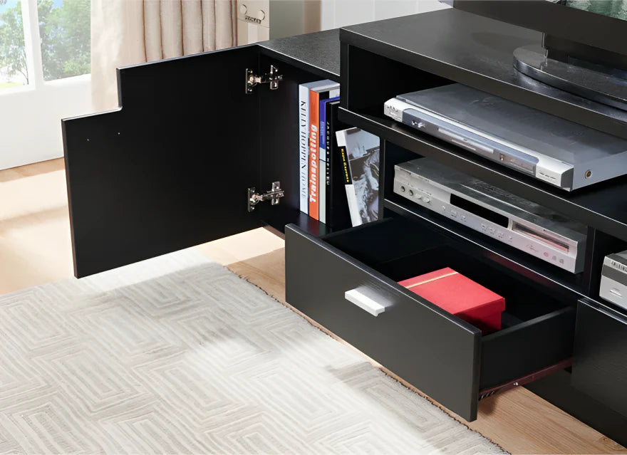 Elegant TV Stand with Cabinet | Wooden TV Stand