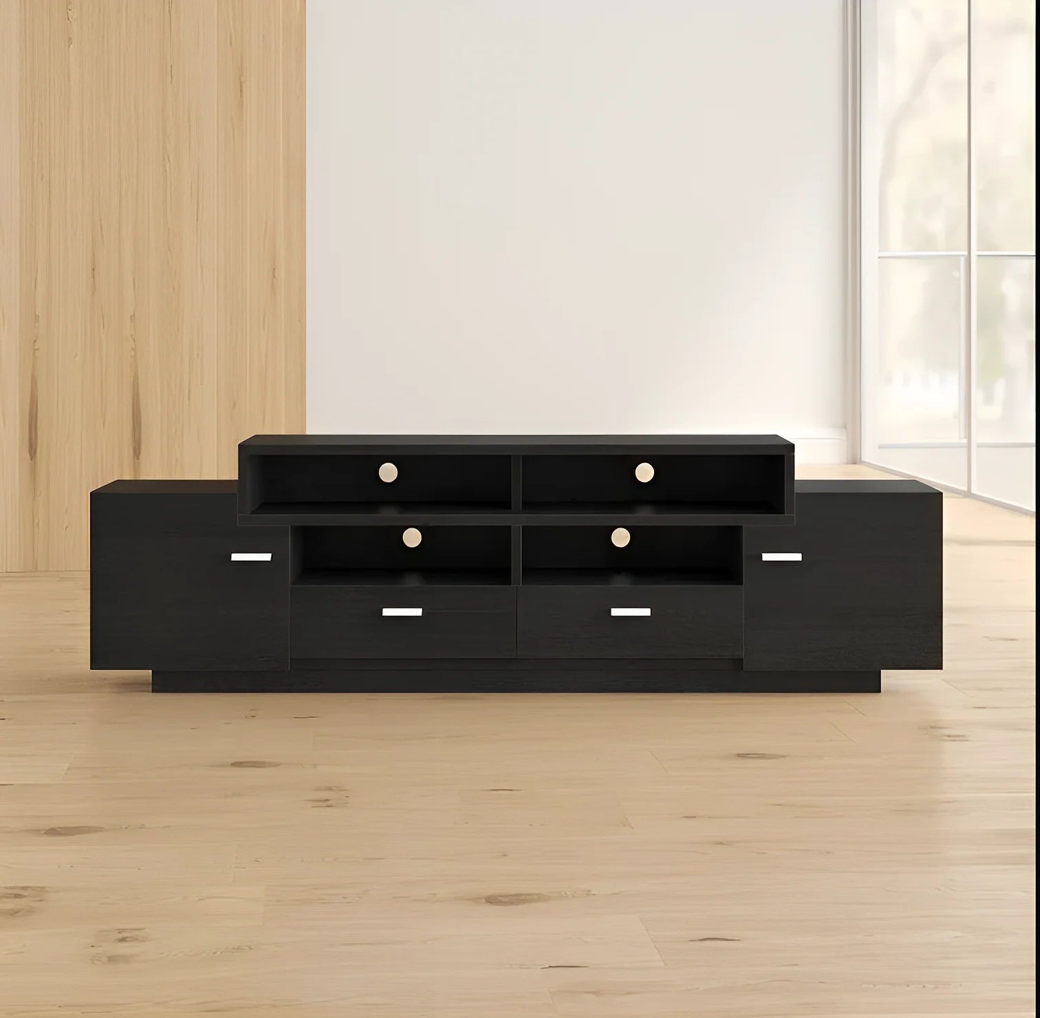 Elegant TV Stand with Cabinet | Wooden TV Stand