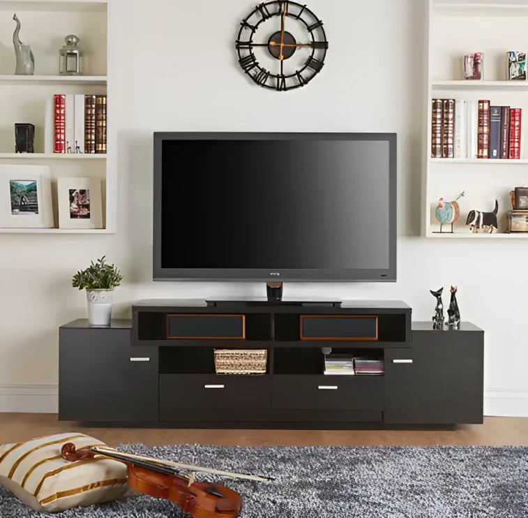 Elegant TV Stand with Cabinet | Wooden TV Stand