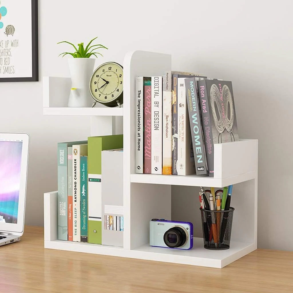 Wooden L-Shape Mini Book Shelf For Office/ Home