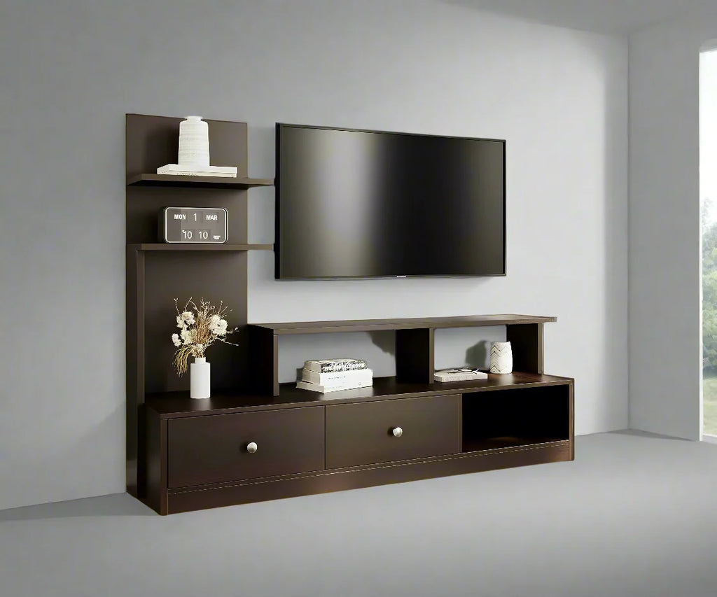 Minimalist TV Unit with Cabinet | Wooden TV Console | TV Stand with Cabinet