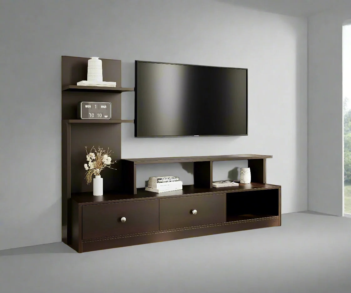 Minimalist TV Unit with Cabinet | Wooden TV Console | TV Stand with Cabinet