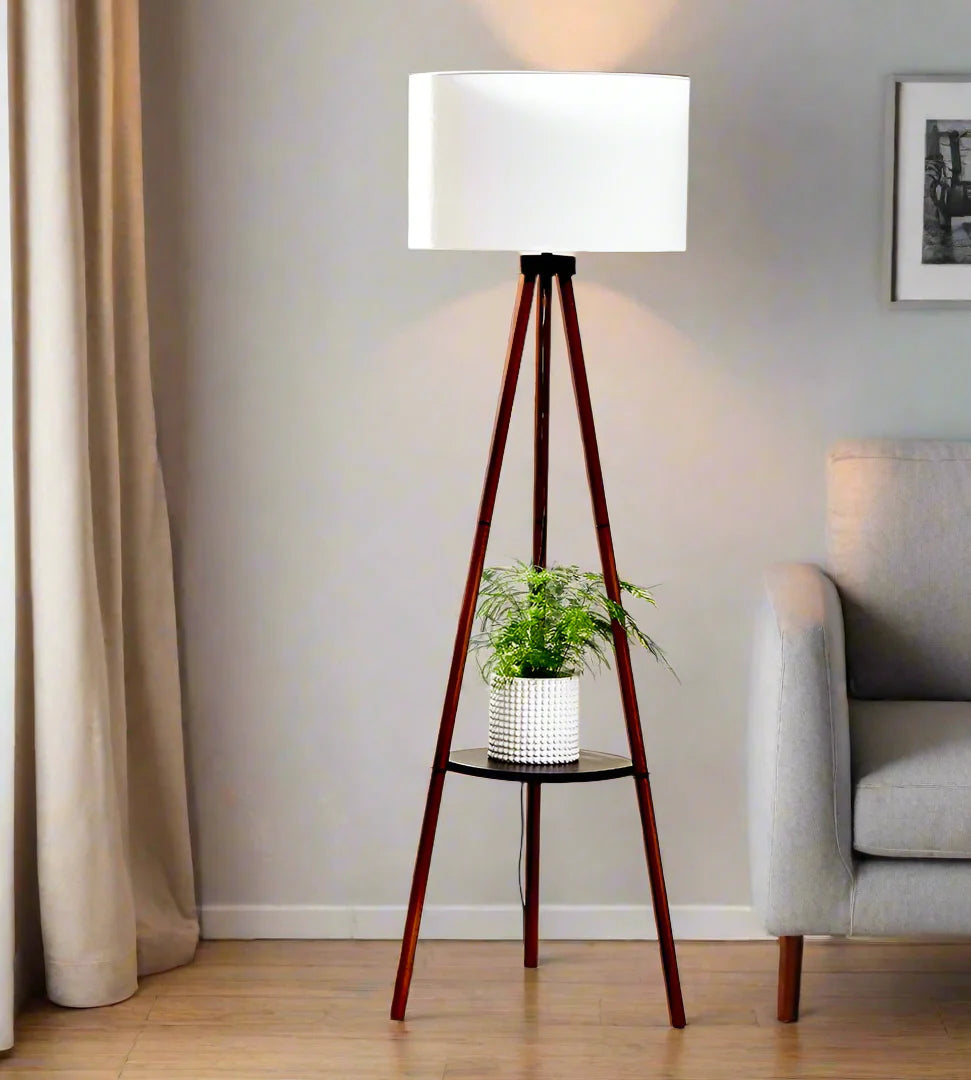 Wooden Trypod Floor Lamp for Bedroom , Living Room