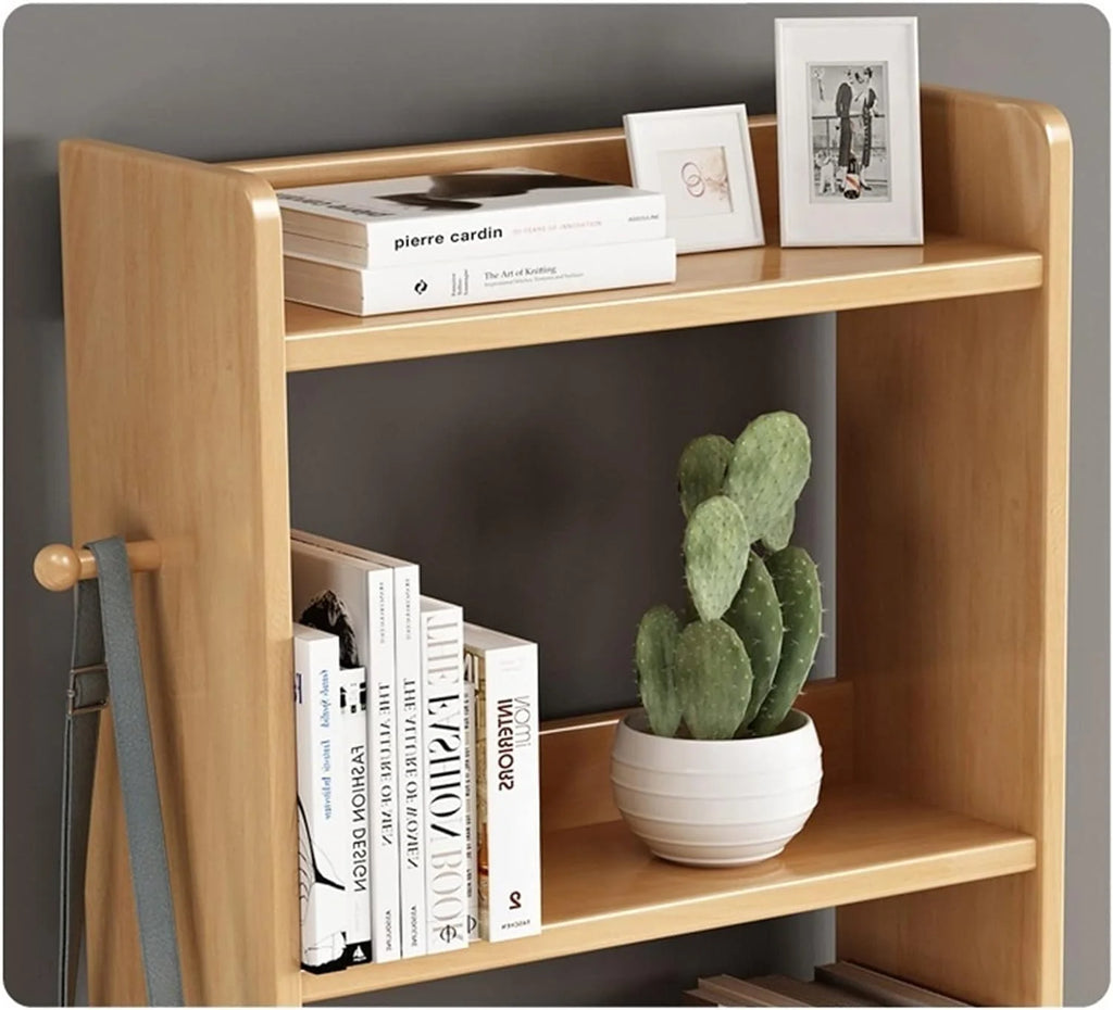 Wooden Bedside Multi Functional Storage Shelf
