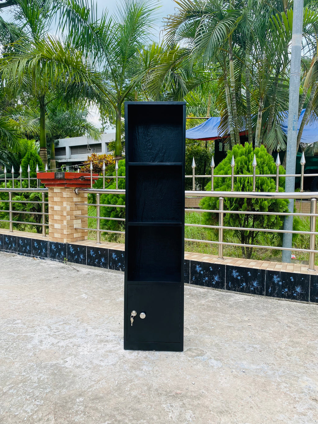 Wooden Book self with lock