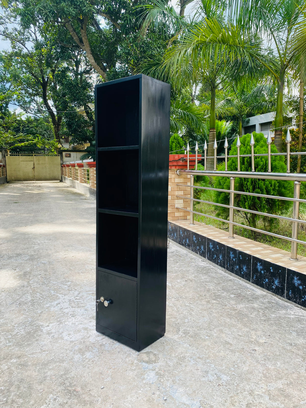 Wooden Book self with lock