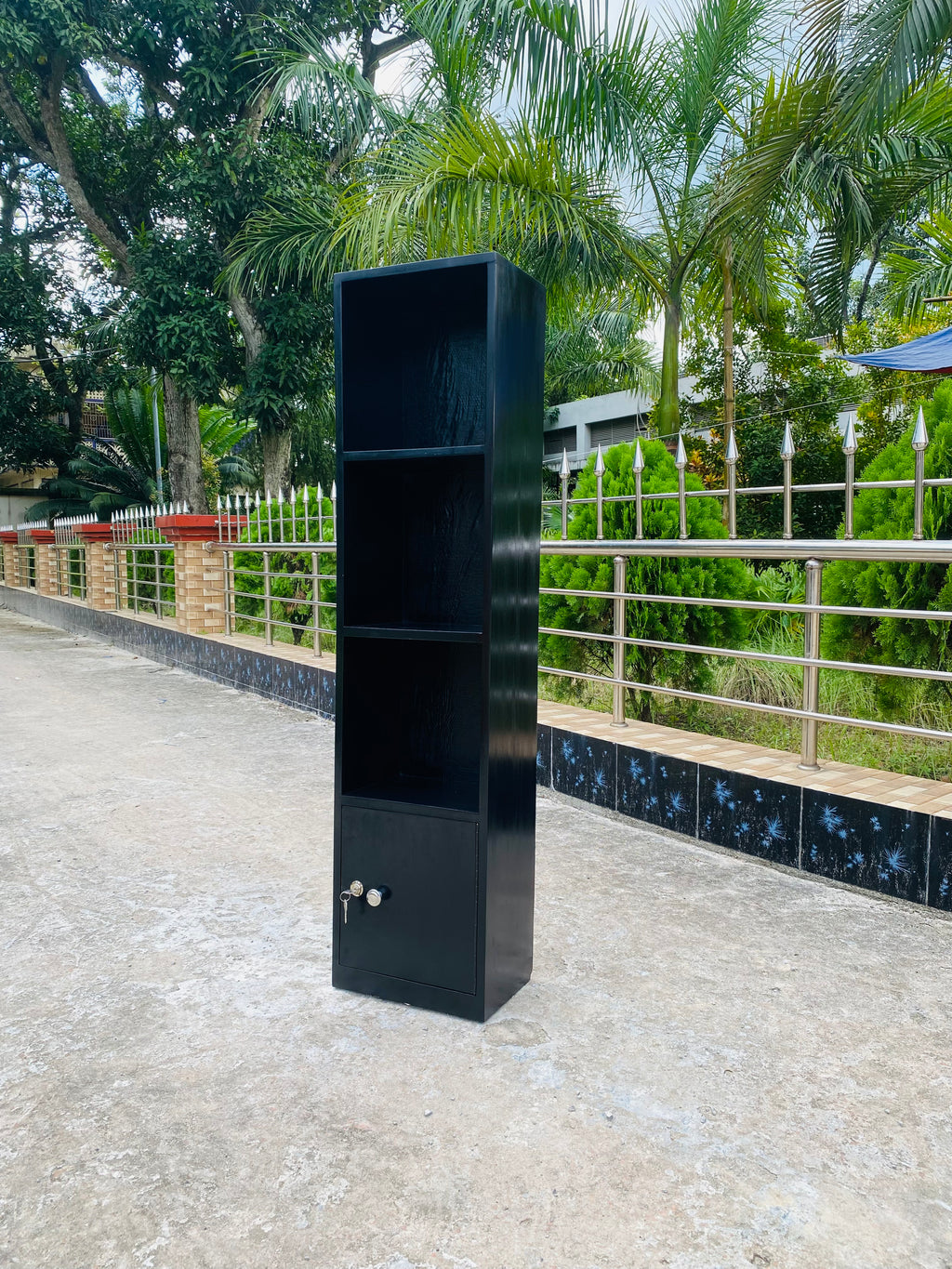 Wooden Book self with lock