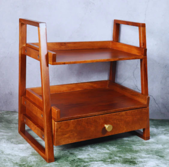 Wooden Versatile Kitchen Organizer Rack with Drawer