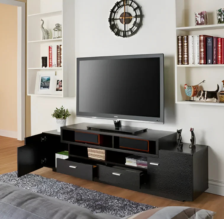 Elegant TV Stand with Cabinet | Wooden TV Stand