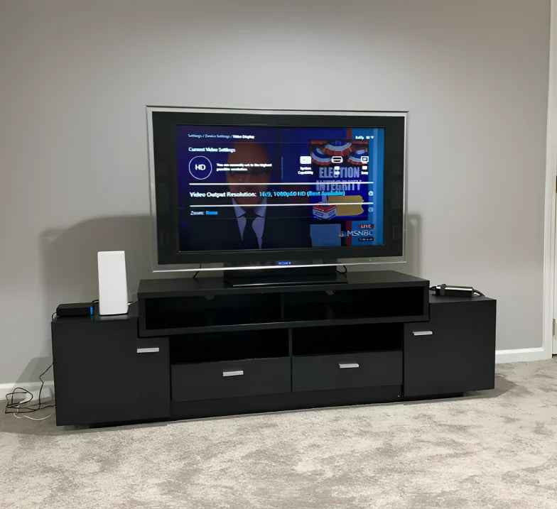 Elegant TV Stand with Cabinet | Wooden TV Stand